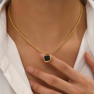 Gold Plated Stainless Steel Pendant Charm Necklace